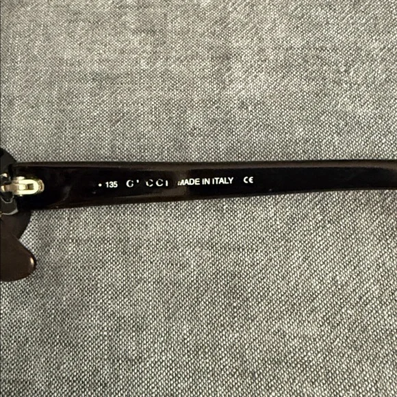 Authentic Vintage Gucci Sunglasses GG 2413/N/S 5NR Brown on Black Oval 52 mm - Picture 10 of 10